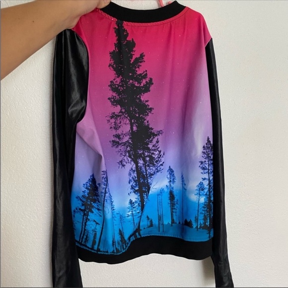 BLACKMILK Aurora-Skye Pink GF Bomber jacket, limited collection, Sz S - Picture 4 of 8